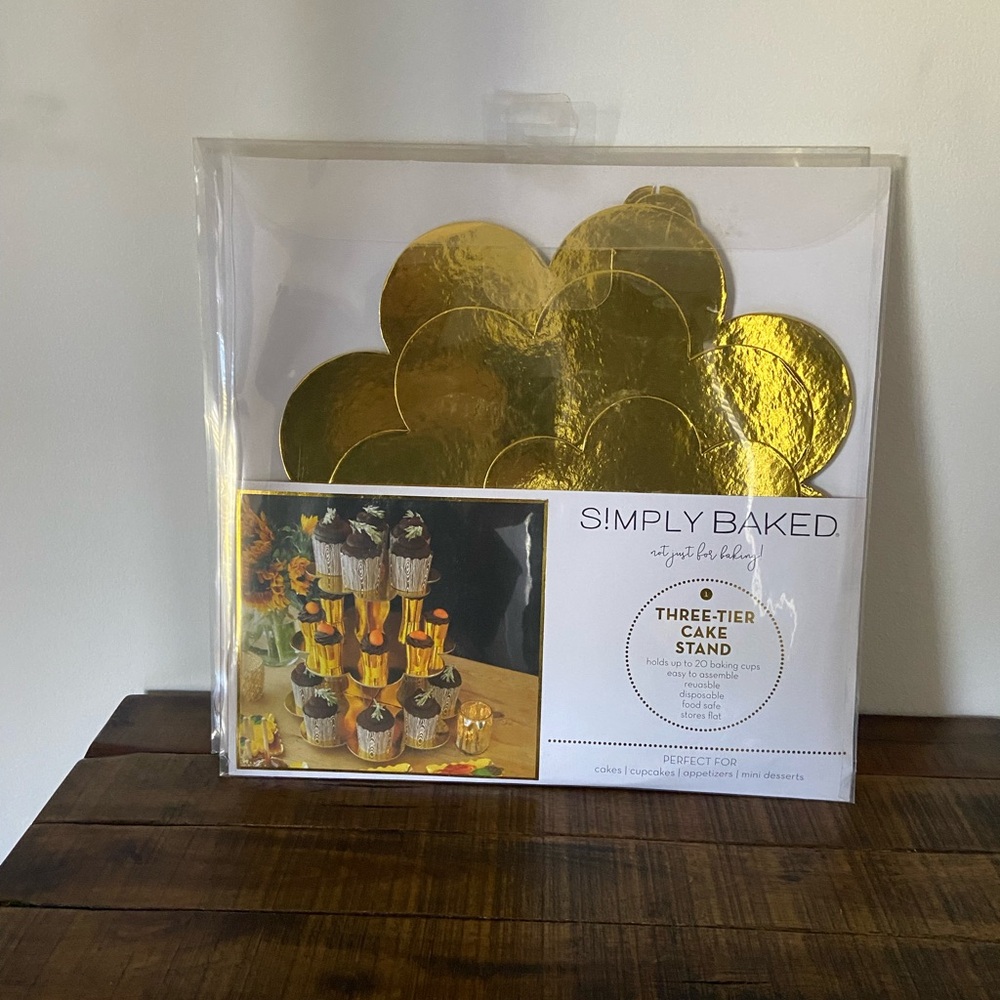 Two New Gold S!MPLY BAKED Three Tier Cake Stands - Picture 2 of 6